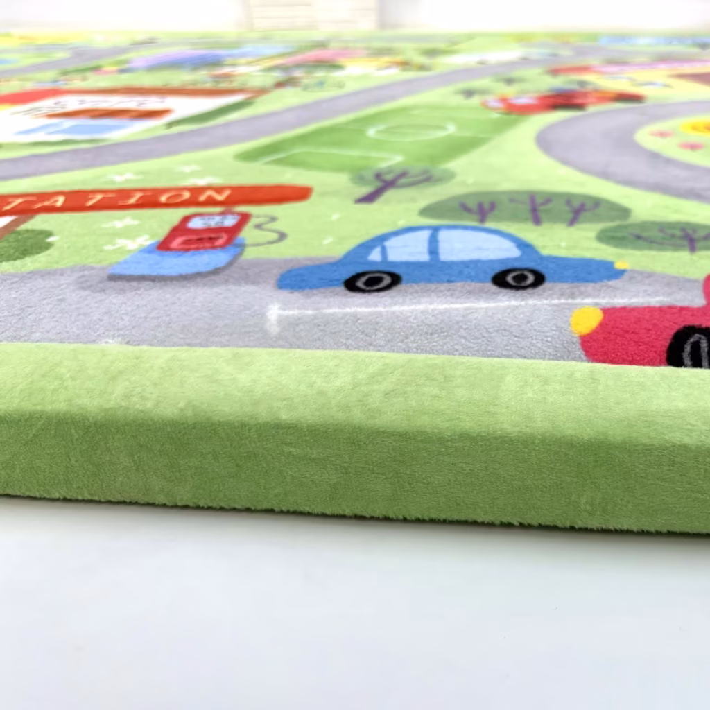 Elula Living City Road Printed Soft Touch Play Mat Close Up